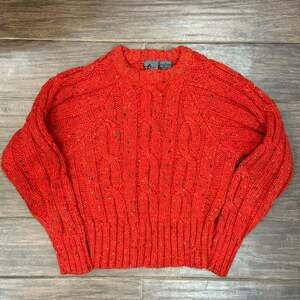 Vintage Lizwear Medium Red Cable Knit Sweater